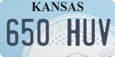 KS license plate 650HUV