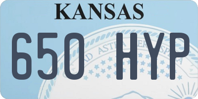KS license plate 650HYP