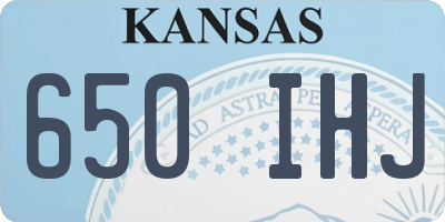 KS license plate 650IHJ