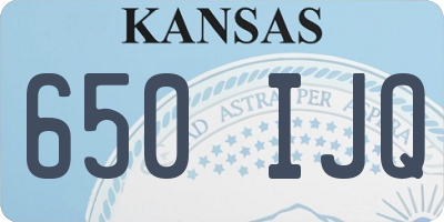 KS license plate 650IJQ
