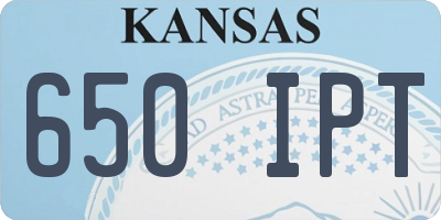 KS license plate 650IPT