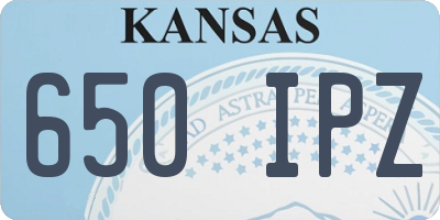 KS license plate 650IPZ