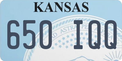 KS license plate 650IQQ