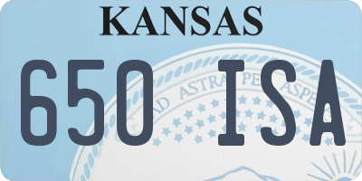 KS license plate 650ISA