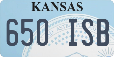 KS license plate 650ISB