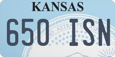 KS license plate 650ISN
