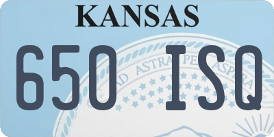 KS license plate 650ISQ