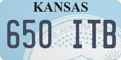 KS license plate 650ITB