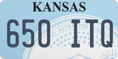 KS license plate 650ITQ