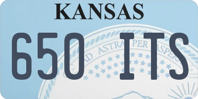 KS license plate 650ITS