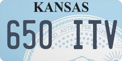 KS license plate 650ITV