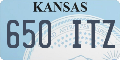 KS license plate 650ITZ