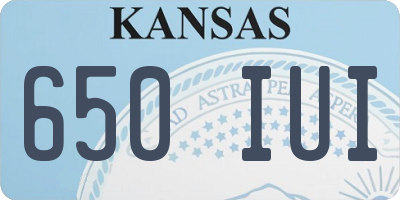 KS license plate 650IUI