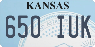 KS license plate 650IUK