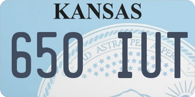 KS license plate 650IUT
