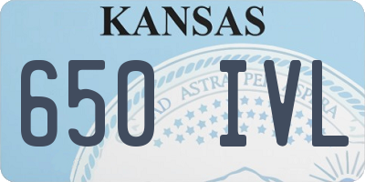 KS license plate 650IVL