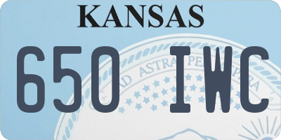 KS license plate 650IWC