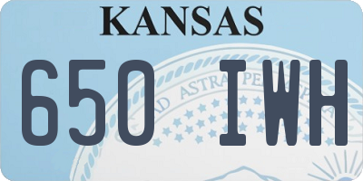 KS license plate 650IWH