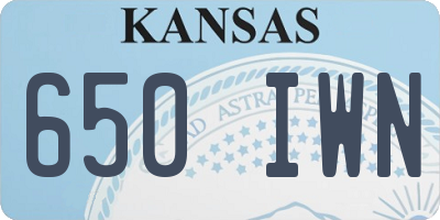 KS license plate 650IWN