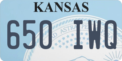 KS license plate 650IWQ