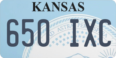 KS license plate 650IXC