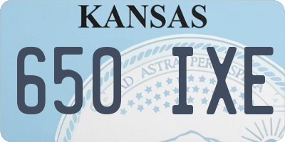 KS license plate 650IXE
