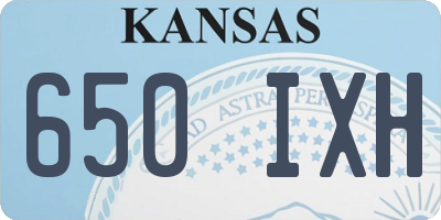 KS license plate 650IXH