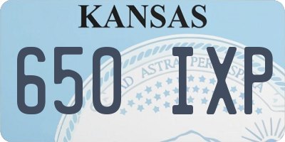 KS license plate 650IXP