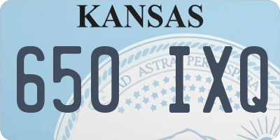 KS license plate 650IXQ