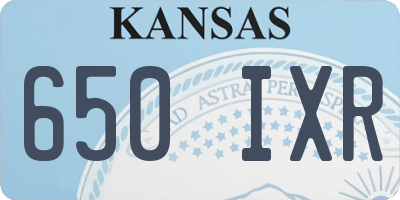 KS license plate 650IXR