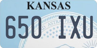 KS license plate 650IXU