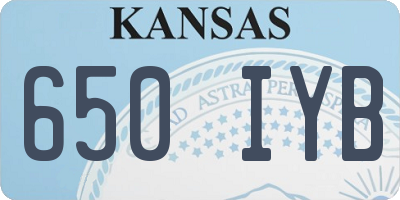 KS license plate 650IYB