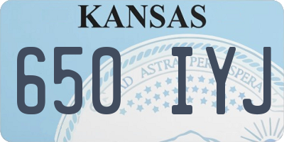 KS license plate 650IYJ