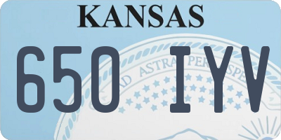 KS license plate 650IYV