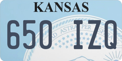 KS license plate 650IZQ