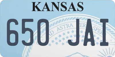 KS license plate 650JAI