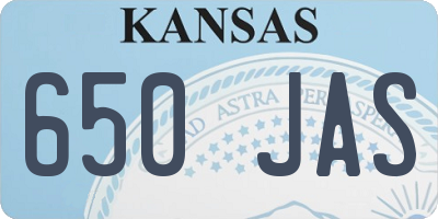 KS license plate 650JAS