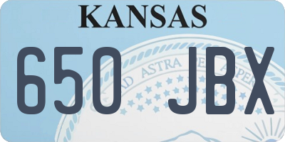 KS license plate 650JBX