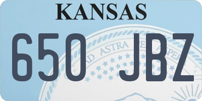 KS license plate 650JBZ