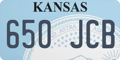 KS license plate 650JCB