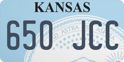 KS license plate 650JCC
