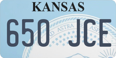 KS license plate 650JCE