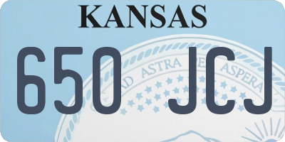 KS license plate 650JCJ