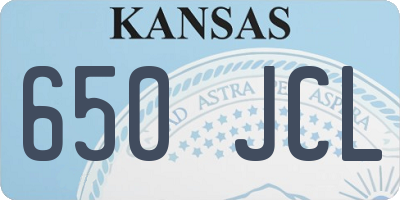 KS license plate 650JCL
