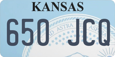 KS license plate 650JCQ