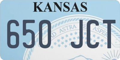 KS license plate 650JCT