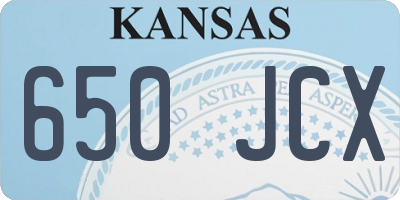 KS license plate 650JCX