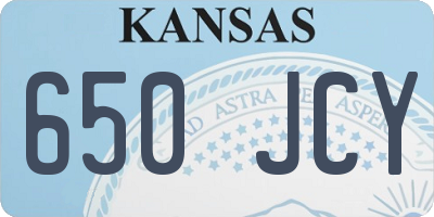 KS license plate 650JCY