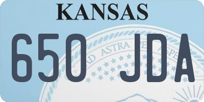 KS license plate 650JDA