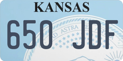 KS license plate 650JDF